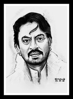 Irfan Khan, Irrfan Khan, Watercolor Art Face, Celebrity Portraits Drawing, Pencil Portrait Drawing, Indian Art Gallery