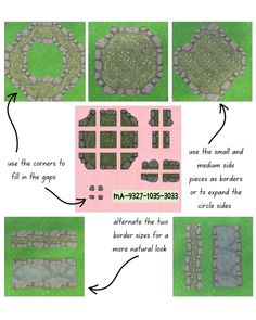 instructions to make a garden path with stones and grass in the middle, from an old book