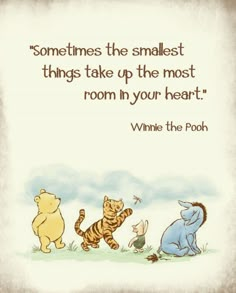 winnie the pooh quote with four cartoon characters