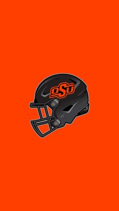 an orange and black football helmet with the word ssu on it