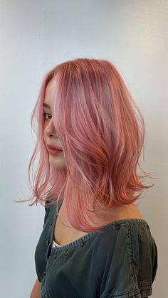 Pink Skin Hair Color, Rusty Pink Hair, Pink Hair 2024, Bleach Pink Hair, Pink Tinted Hair, Pink Hair Trends, Soft Pink Hair Color, Muted Pink Hair, Natural Pink Hair