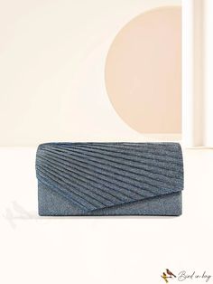 BirdinBag - Sparkling Pleated Mini Envelope Bag with Glamorous Detail Blue Envelope Bag For Formal Occasions, Elegant Blue Envelope Bag, Mini Envelope, Mini Envelopes, Envelope Bag, Word Wrap, Chain Bag, Square Bag, Chain Bags