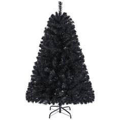 a black christmas tree on a white background