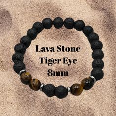 Chakra Beads Bracelet, Chakra Beads, Tiger Eye Bracelet, Tiger Eye Beads, Chakra Bracelet, Eye Bracelet, Lava Stone, Black And Yellow, Timeless Accessories