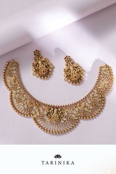 Necklace Set Designs Gold Indian, Indian Gold Necklace Designs Unique, Elegant Kundan Temple Necklace In Antique Gold, Elegant Antique Gold Necklace For Festivals, Elegant Antique Gold Necklaces For Festivals, Elegant Antique Gold Necklace For Festive Occasions, Elegant Antique Gold Necklaces For Festive Occasions, Elegant Heavy Antique Gold Jewelry, Elegant Jeweled Gold Temple Necklace