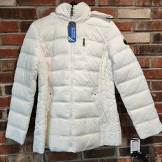 Nwt Large Nautica Winter White, Winter Coat With Faux Fur Trimmed, Detachable Hood. Waist Line Is Tapered Filling Is Made Of Recycled Materials Bright White. Very Warm White Weatherproof Fall Outerwear, White Weatherproof Winter Outerwear, White Weatherproof Long Sleeve Outerwear, White Weatherproof Outerwear For Spring, Casual White Weatherproof Outerwear, Winter Weatherproof White Outerwear, White Sporty Weatherproof Outerwear, Sporty Weatherproof White Outerwear, Sporty White Weatherproof Outerwear