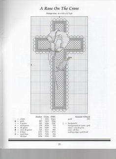 the cross is shown in black and white, as well as an outline for it