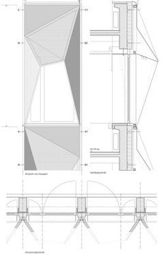 an architectural drawing showing the details of a building