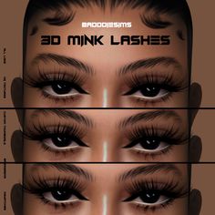 an advertisement for 3d mink lashes is shown