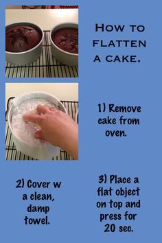 instructions for how to bake a cake