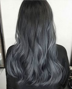 Hair Color Asian, Gray Hair Highlights, Hair Color Highlights, Hair Color Blue, Permanent Hair Color