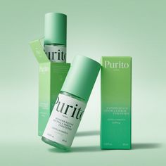 PURITO Wonder Releaf Centella Serum Unscented is a gel-type, lightweight and fast absorbing facial serum made with Centella asiatica. This serum quickly calms the skin by providing it with comfort and soothing effects, alleviate redness while enhancing skin barrier to shield sensitive skin against dryness and external environmental stress. In addition, it is enriched with allantoin and peptides that will smooth out rough texture and fine lines for supple, elastic and healthy complexion. Key Poin Serum Packaging Design, Centella Serum, Serum Packaging, Skincare Design, Plastic Bottle Design, Skin Care Cosmetics, Serum Facial, Feminine Wash, Bottle Label Template