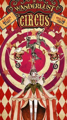 a circus poster with clowns on it's face and the words vanderist circus