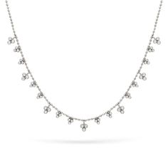 Jewelry Spades | Diamond Necklace | 0.55 Cts. | 18K Gold - White / 42 - 44 Cm / Diamonds - necklace Zengoda Shop