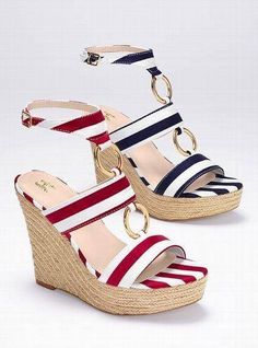 Wedge! Victoria Secrets, Espadrille Wedge, Fabulous Shoes, Wedge Espadrille, Wedge Sandal, Espadrilles Wedges, O Ring, Sandal Espadrille