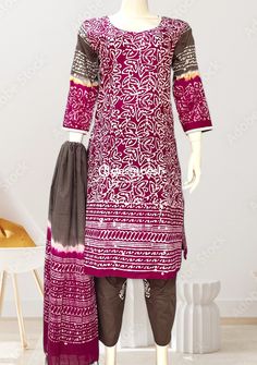 Featuring everyday use soft design 3 pieces batik printed cotton salwar kameez suit. Batik print on Soft Cotton Fabric. Batik printed cotton trouser salwar. Batik printed soft cotton dupatta. Color: There might be slight color variation due to lightings and flashes while photo shooting. The color may also vary because of different screen resolutions. Wash Care: Wash With Cold Water. Cotton Long Sleeve Churidar With Block Print, Long Sleeve Cotton Churidar With Block Print, Cotton Lawn Suit With Block Print Straight Kurta, Multicolor Printed Cotton Salwar Kameez, Pink Cotton Salwar Kameez With Block Print, Cotton Unstitched Suit With Block Print, Unstitched Long Sleeve Cotton Suit With Block Print, Long Sleeve Cotton Churidar With Bandhani Print, Multicolor Cotton Unstitched Suit With Long Sleeves