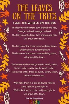 the leaves on the trees poem