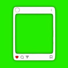 an image of a white frame with red hearts on the side against a green background