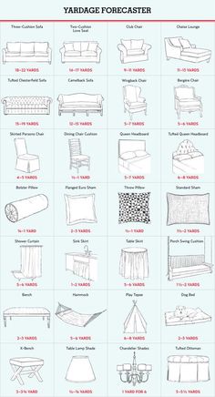 an image of various types of sofas and chairs in different styles, sizes and colors