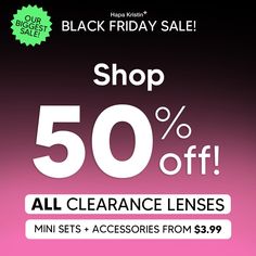 👀 IT'S TIME FOR~ 💚Hapa Black Friday!💚 𝗦𝗽𝗲𝗰𝗶𝗮𝗹 𝗼𝗳𝗳𝗲𝗿𝘀 𝗶𝗻𝘀𝗶𝗱𝗲: - Save up to $200! ✨ - SAVE more when you SPEND more! - More clearance items added! - Once they're GONE they're GONE 💨 Perfect time to stock up on ur fave lenses! 💕 🛒 Shop: https://hapakristin.com/