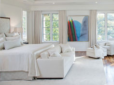 Barbara Hawthorn of @barbarahawthorninteriors launched her residential and commercial boutique firm in 1984, conceiving luxury projects with a personalized process. From traditional to modern styles, specialties include: project conception and management, furniture design, and art curation. 

Pictured: Colorful artwork animates a monochromatic bedroom. 
📸: @kenwyner

#barbarahawthorninteriors #interiordesign #residentialdesign #interiors #residentialinteriors #modernstyle #decor #luxeinteriors #art #style #sustainabledesign #homeanddesigndc Art Curation, Monochromatic Bedroom, Conceiving, Luxe Interiors, Colorful Artwork, Commercial Design, Residential Design, Sustainable Design, Beautiful Interiors