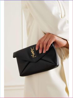 Shop SAINT LAURENT Cassandre leather clutch, Explore the latest SAINT LAURENT women's collection today on NET A PORTER Black Clutch Aesthetic, Black Clutch Outfit, Luxury Evening Clutch, Wedding Purses Guest, Clutch Purse Outfit, Ysl Clutch Outfit, Black Designer Bags, Clutch Outfit, Saint Laurent Clutch