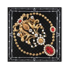 LOUIS VUITTON® - Lv Dynasty Brooch Silk Square - Black Luxury Black Brooches For Formal Occasions, Luxury Black Brooch For Evening, Luxury Red Brooches For Formal Occasions, Men Louis Vuitton, Trunk Bag, Louis Vuitton Fashion, Duffle Bag Travel, Louis Vuitton Official, Monogram Bag