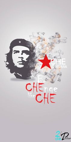 che gue che che che che poster with the image of che che che on it