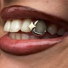 #y2kaesthetic #grills Grill Teeth, Gold Tooth Cap, Shiny Teeth, Happy Dental, Silver Grillz