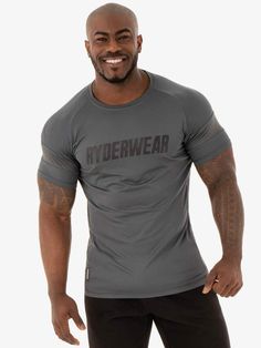 FLEX MESH T SHIRT   CHARCOAL Easy 30 day return policy Plus Size Gym, Mesh T Shirt, Compression Tights, A Gym, Gym Shirts, Gym Bag, Tights, Shop Now, Mesh