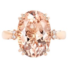 This collection includes a range of Morganite, which is a symbol of love and relationships, making it an excellent choice for a variety of applications. Accented with White Diamonds this ring is made in Rose Gold and present a classic yet elegant look. Morganite Fancy Ring in 18Karat Rose Gold with White Diamond. Morganite: 6.12 carat, 14X10mm size, oval shape. White Diamond: 0.03 carat, 1.20mm size, round shape, G color, VS clarity. Gold: 2.94g, 18Karat Rose Gold. R1586 Fancy Rings, Love Symbols, Morganite, White Diamond, Diamond White, Or Rose, Fashion Rings, Jewelry Rings, Rose Gold