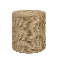 jute twine on white background with clipping for use in crafts and home decor