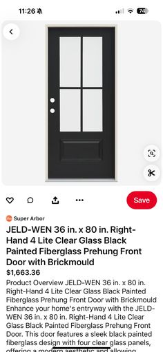 the black door is on sale for $ 3, 99 and it's not in store