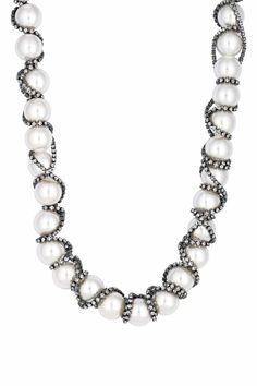 Make a statement this season with our Mood Crystal And Pearl Wrapped Necklace. Bold and on trend, this necklace combines pave detailing with contemporary pearl orbs. Orb Necklace, Hematite Crystal, Wrapped Necklace, Wrap Necklaces, Oasis Fashion, Pierced Jewelry, White Necklace, White Crystal, Accessories Jewelry Necklace