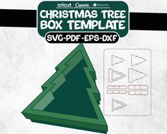 the christmas tree box template is shown