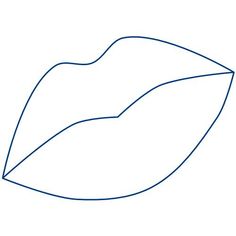 a blue line drawing of a leaf