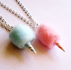 Carnival Cotton Candy Necklace - Pink or Blue Carnival Cotton Candy, Candy Necklace, Two Necklaces