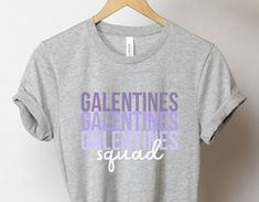 Galentines Day Squad Shirts Valentines Shirt Group Shirts - Etsy Galentines Ideas, Valentines Workout, Galentines Gifts, Galentines Party, Squad Shirt, Group Shirts, Valentines Shirt