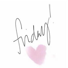 a pink heart with the word friday written in cursive writing on it's side