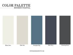 the color palette for modern coastal