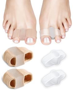 PRICES MAY VARY. Nylon, Gel Double Loops Toe Separators: Comes in two different types, 1 pair is nylon separators with silicone pad which is stable, wear-resistant and sweat absorption. And 1 pair separators made of high-quality silica gel, latex-free, soft and safe. Comfortable enough to wear and separate your toe day and night. Big toe straightener: Our big toe spacers set for feet fills the space between the big toe and second toe much better. Nylon loop toe separators create about 0.5'' spac Hack For Toe Separator Nail Polish, Cheap Open Toe Flats With Cushioned Footbed, Toe Spacers, Toe Straightener, Gel Toes, Foot Pain Relief, Best Amazon Products, Foot Pain, 6 Packs