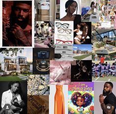 a collage of black men and women in their own homes, houses, and pictures