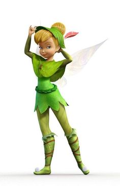 tinkerbell from the movie tinkerbell is standing with her arms behind her head