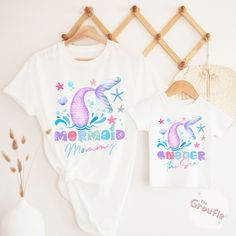 These Oneder the Sea mermaid theme birthday shirts are the perfect outfit to celebrate your baby's 1st birthday. Get the whole family dressed up with these matching mermaid family birthday tees. SHIRT DETAILS * Bella+Canvas - Adult, Youth, and Toddler shirts * Rabbit Skins - Baby shirts and bodysuits * Next Level - Women's tank tops * Gildan - alternative option if the primary brand is out of stock * 100% soft cotton SIZING * Our shirts are unisex - Run true to size and have a relaxed fit. Order one size smaller for a further slim fit. * If you are unsure about what size to order, please refer to the size chart in the photos or reach out to us. * To measure, lay your favorite shirt flat. Measure armpit to armpit and the length, then compare to the size chart in the photos. * Incorrect size Oneder The Sea 1st Birthday, First Birthday Mermaid, Mermaid Family, Oneder The Sea, Birthday Mermaid, 1st Birthday Girl, Birthday T Shirts, Outfit Matching, Mermaid Theme Birthday