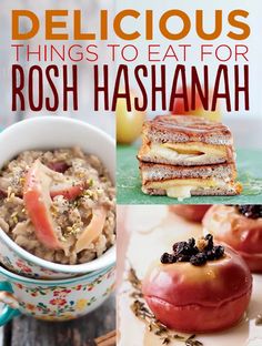 the cover of delicious things to eat for rosh hashanah