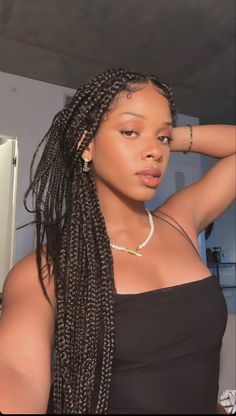 Black dress Blackhairstyles Braids, Girl Braids, Girls Braids, Braided Hairstyles For Black Women, Makeup Videos, Braid Styles, Black Hair