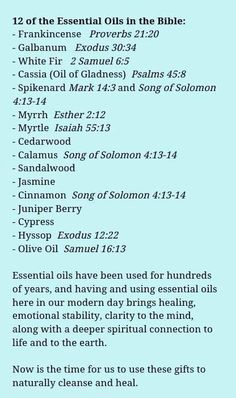 EOs of the Bible Diy Anointing Oils, Biblical Herbalism, Biblical Oils, Oils Of The Bible, Anointing Oil Prayer, Christian Witch, Torah Study, Anointing Oil