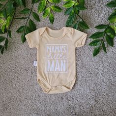 Bnwot Light Tan Onesie Super Adorable Little Outfit To Show Off Your Handsome Little Boys Love For His Mama Simple And Casual Would Pair Perfectly With White Or Black Bottoms #Baby #Babyboy #Mamasboy #Onesie #Love Baby Boy Onesie Ideas Vinyl, Baby Onesie Cricut Ideas, Cricut Onesie Ideas Boy, Custom Onesies Boy, Boy Onsies Cricut, Boy Onesie Ideas, Onsies Ideas Boy, Baby Boy Onesies Vinyl, Cute Onesies For Babies