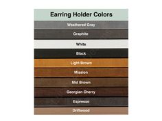 the different colors of leathers and their names are shown in this image, including brown, black, white, light brown, and dark brown