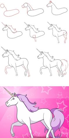 how to draw a unicorn step by step instructions for kids and beginners with pictures